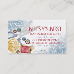 Waterverf naaigarens naadloos visitekaartje