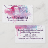 Waterverf naaigarens naadloos visitekaartje (Voorkant / Achterkant)