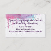 Waterverf naaigarens naadloos visitekaartje (Achterkant)