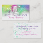 Waterverf naaigarens naadloos visitekaartje (Voorkant / Achterkant)