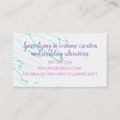 Waterverf naaigarens naadloos visitekaartje (Achterkant)