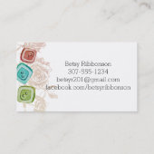 Waterverf naaigarens naadloos visitekaartje (Achterkant)