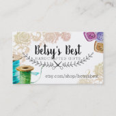 Waterverf naaigarens naadloos visitekaartje (Voorkant)