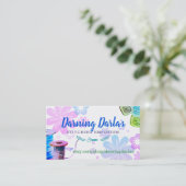 Waterverf naaigarens naadloos visitekaartje (Staand voorkant)