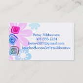 Waterverf naaigarens naadloos visitekaartje (Achterkant)