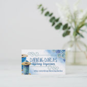 Waterverf naaigarens naadloos visitekaartje (Staand voorkant)