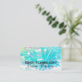 Waterverf naaigarens naadloos visitekaartje (Staand voorkant)