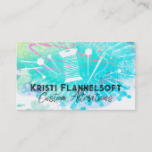 Waterverf naaigarens naadloos visitekaartje (Voorkant)