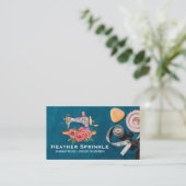 Waterverf naaimachine Logo | Ambachtelijk gereedsc Visitekaartje (Staand voorkant)