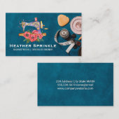 Waterverf naaimachine Logo | Ambachtelijk gereedsc Visitekaartje (Voorkant / Achterkant)