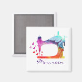 Waterverf naaimachine magneet (Voorkant / Achterkant)