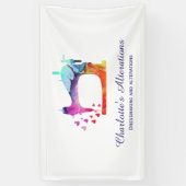 Waterverf Naaimachine Naaister Spandoek (Verticaal)