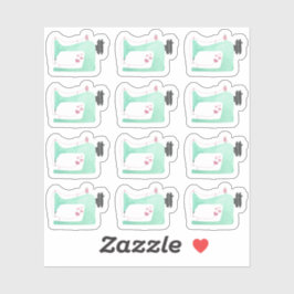 Waterverf Naaimachine Shabby Chic Page Planner Sticker