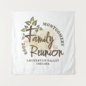 Waterverf Naam stamboomstructuur voor reüniescript Wandkleed (Voorkant)