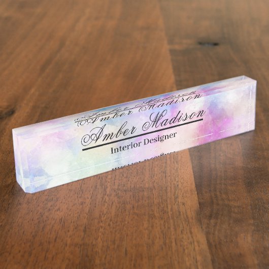 Waterverf Naambordje (Zijkant)