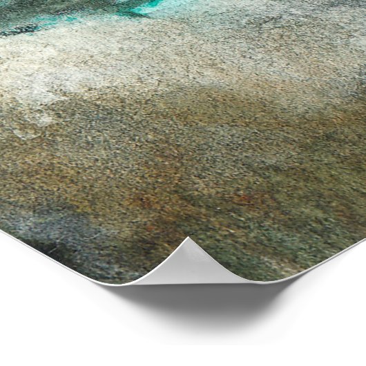 Waterverf nacht landschap Melkweg Poster (Hoek)