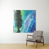 Waterverf nacht landschap Melkweg Wandkleed (In Situ (horizontaal))