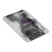 Waterverf nacht Qatar Magneet (Rechterzijde)