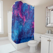 Waterverf nachtelijke hemel van het ruimtevaartste douchegordijn (In situ)