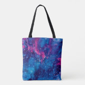 Waterverf nachtelijke hemel van het ruimtevaartste tote bag (Achterkant)