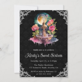 Waterverf Nachter Bloemenfontein Sweet Sixteen Kaart