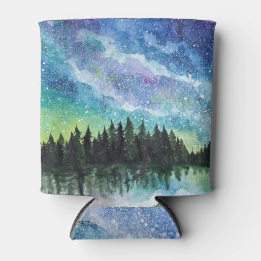 Waterverf nachtlandschap, Melkweg Blikjeskoeler (Voorkant)