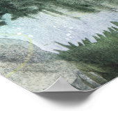 Waterverf nachtlandschap, Melkweg Poster (Hoek)