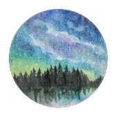Waterverf nachtlandschap, Melkweg Snijplank (Voorkant)