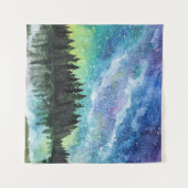 Waterverf nachtlandschap, Melkweg Wandkleed (Voorkant (horizontaal))