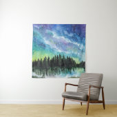 Waterverf nachtlandschap, Melkweg Wandkleed (In situ)