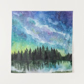 Waterverf nachtlandschap, Melkweg Wandkleed (Voorkant)