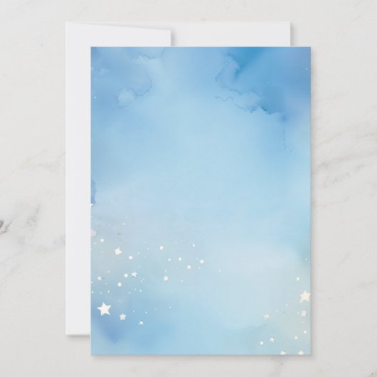 Waterverf nachtsterren achtergrond kaart (Voorkant)