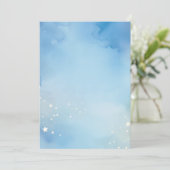 Waterverf nachtsterren achtergrond kaart (Staand voorkant)