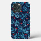 Waterverf nachttuin - turquoise , blauw en rood Case-Mate iPhone case (Achterkant)