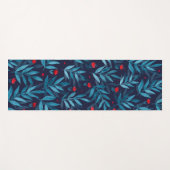 Waterverf nachttuin - turquoise , blauw en rood yogamat (Voorkant (horizontaal))
