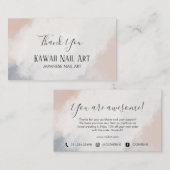 Waterverf Nail Art Business - Hartelijk dank Visitekaartje (Voorkant / Achterkant)