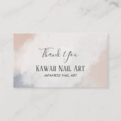 Waterverf Nail Art Business - Hartelijk dank Visitekaartje (Voorkant)