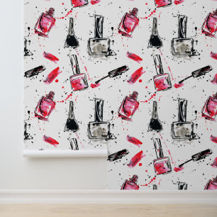 Waterverf Nail Pools Patroon Behang