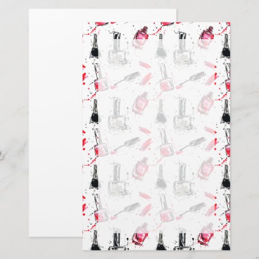 Waterverf Nail Pools Patroon Briefpapier (Voorkant / Achterkant)