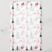 Waterverf Nail Pools Patroon Briefpapier (Voorkant)