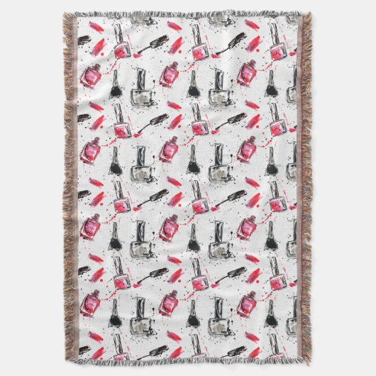 Waterverf Nail Pools Patroon Deken (Voorkant Verticaal)