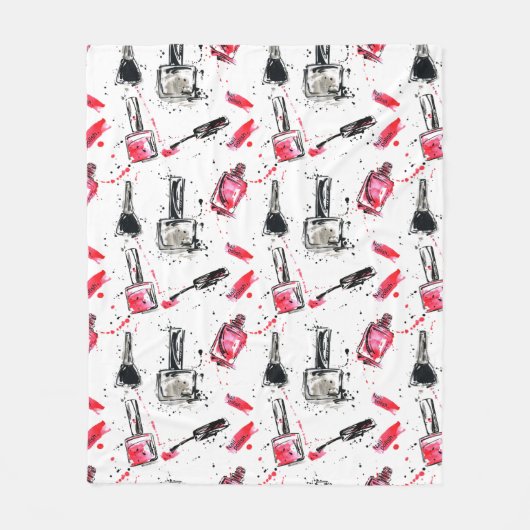 Waterverf Nail Pools Patroon Fleece Deken (Voorkant)