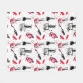 Waterverf Nail Pools Patroon Fleece Deken (Voorkant (Horizontaal))