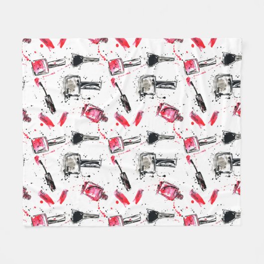 Waterverf Nail Pools Patroon Fleece Deken (Voorkant (Horizontaal))