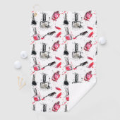 Waterverf Nail Pools Patroon Golfhanddoek (Insitu)