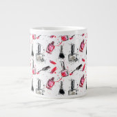 Waterverf Nail Pools Patroon Grote Koffiekop (Voorkant)