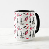 Waterverf Nail Pools Patroon Mok (Voorkant rechts)