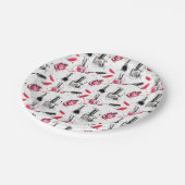 Waterverf Nail Pools Patroon Papieren Bordje (Gekanteld)