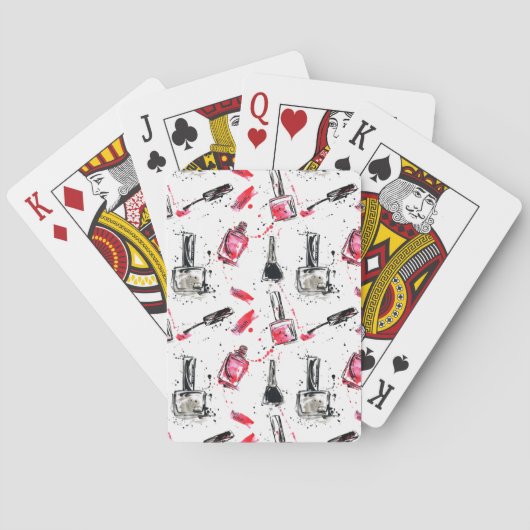Waterverf Nail Pools Patroon Pokerkaarten (Achterkant)