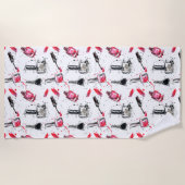 Waterverf Nail Pools Patroon Strandlaken (Voorkant)